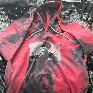 MCR Red and Black Tie-Dye Hoodie